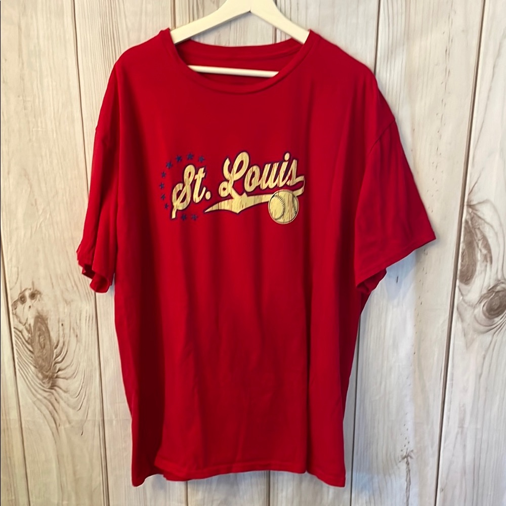 Men's Vintage Look St Louis Cardinals Baseball Red Short Sleeve Tee Shirt 3X
